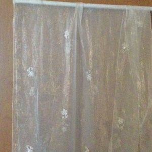 Worthington Women’s Sheer long Scarf with embroidery